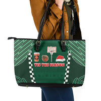 Basketball Christmas Leather Tote Bag Tis The Season - Wonder Print Shop