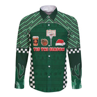Basketball Christmas Long Sleeve Button Shirt Tis The Season - Wonder Print Shop