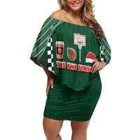 Basketball Christmas Off Shoulder Short Dress Tis The Season - Wonder Print Shop
