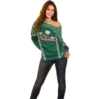Basketball Christmas Off Shoulder Sweater Tis The Season - Wonder Print Shop