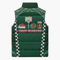 Basketball Christmas Sleeveless Puffer Jacket Tis The Season - Wonder Print Shop