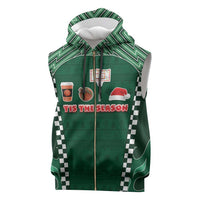 Basketball Christmas Sleeveless Zip Hoodie Tis The Season - Wonder Print Shop