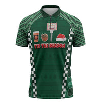 Basketball Christmas Zipper Polo Shirt Tis The Season - Wonder Print Shop