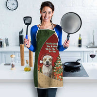 Merry Pitmas Apron Santa Baby Slip A Pittie Under The Tree For Me - Wonder Print Shop