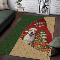 Merry Pitmas Area Rug Santa Baby Slip A Pittie Under The Tree For Me - Wonder Print Shop