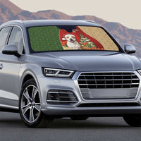 Merry Pitmas Auto Sun Shade Santa Baby Slip A Pittie Under The Tree For Me - Wonder Print Shop