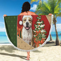 Merry Pitmas Beach Blanket Santa Baby Slip A Pittie Under The Tree For Me - Wonder Print Shop