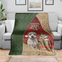 Merry Pitmas Blanket Santa Baby Slip A Pittie Under The Tree For Me - Wonder Print Shop