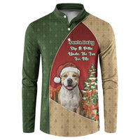 Merry Pitmas Button Sweatshirt Santa Baby Slip A Pittie Under The Tree For Me - Wonder Print Shop