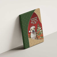 Merry Pitmas Canvas Wall Art Santa Baby Slip A Pittie Under The Tree For Me - Wonder Print Shop
