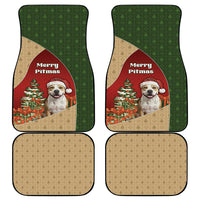 Merry Pitmas Car Mats Santa Baby Slip A Pittie Under The Tree For Me - Wonder Print Shop