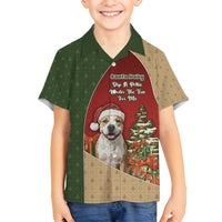 Merry Pitmas Family Matching Off Shoulder Short Dress and Hawaiian Shirt Santa Baby Slip A Pittie Under The Tree For Me - Wonder Print Shop