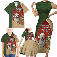 Merry Pitmas Family Matching Short Sleeve Bodycon Dress and Hawaiian Shirt Santa Baby Slip A Pittie Under The Tree For Me - Wonder Print Shop