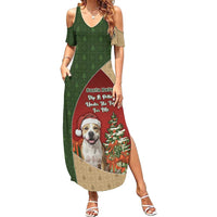 Merry Pitmas Family Matching Summer Maxi Dress and Hawaiian Shirt Santa Baby Slip A Pittie Under The Tree For Me - Wonder Print Shop