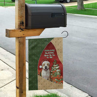 Merry Pitmas Garden Flag Santa Baby Slip A Pittie Under The Tree For Me - Wonder Print Shop