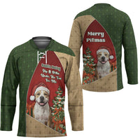 Merry Pitmas Hockey Jersey Santa Baby Slip A Pittie Under The Tree For Me - Wonder Print Shop