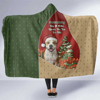 Merry Pitmas Hooded Blanket Santa Baby Slip A Pittie Under The Tree For Me - Wonder Print Shop
