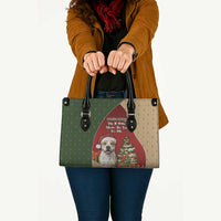 Merry Pitmas Leather Bag Santa Baby Slip A Pittie Under The Tree For Me - Wonder Print Shop