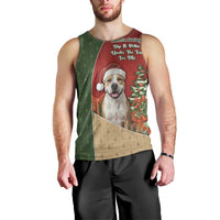 Merry Pitmas Men Tank Top Santa Baby Slip A Pittie Under The Tree For Me - Wonder Print Shop