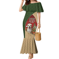 Merry Pitmas Mermaid Dress Santa Baby Slip A Pittie Under The Tree For Me - Wonder Print Shop