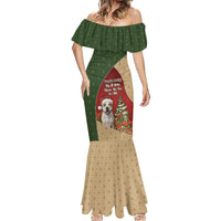 Merry Pitmas Mermaid Dress Santa Baby Slip A Pittie Under The Tree For Me - Wonder Print Shop