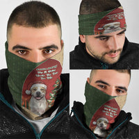 Merry Pitmas Neck Gaiter Santa Baby Slip A Pittie Under The Tree For Me - Wonder Print Shop