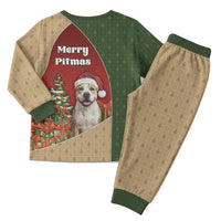 Merry Pitmas Christmas Pajama Set Santa Baby Slip A Pittie Under The Tree For Me - Wonder Print Shop