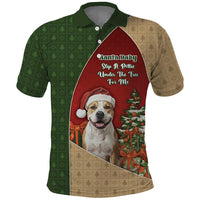 Merry Pitmas Polo Shirt Santa Baby Slip A Pittie Under The Tree For Me - Wonder Print Shop