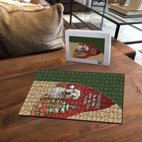 Merry Pitmas Puzzle Santa Baby Slip A Pittie Under The Tree For Me - Wonder Print Shop
