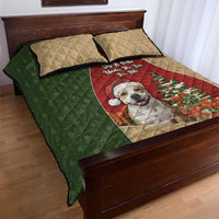 Merry Pitmas Quilt Bed Set Santa Baby Slip A Pittie Under The Tree For Me - Wonder Print Shop