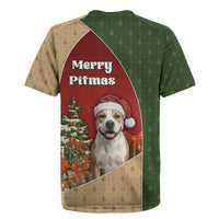 Merry Pitmas Rugby Jersey Santa Baby Slip A Pittie Under The Tree For Me - Wonder Print Shop
