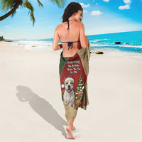 Merry Pitmas Sarong Santa Baby Slip A Pittie Under The Tree For Me - Wonder Print Shop
