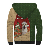 Merry Pitmas Sherpa Hoodie Santa Baby Slip A Pittie Under The Tree For Me - Wonder Print Shop