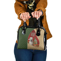 Merry Pitmas Shoulder Handbag Santa Baby Slip A Pittie Under The Tree For Me - Wonder Print Shop
