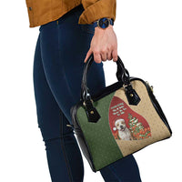 Merry Pitmas Shoulder Handbag Santa Baby Slip A Pittie Under The Tree For Me - Wonder Print Shop