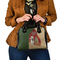 Merry Pitmas Shoulder Handbag Santa Baby Slip A Pittie Under The Tree For Me - Wonder Print Shop