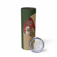 Merry Pitmas Skinny Tumbler Santa Baby Slip A Pittie Under The Tree For Me - Wonder Print Shop