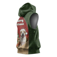 Merry Pitmas Sleeveless Hoodie Santa Baby Slip A Pittie Under The Tree For Me - Wonder Print Shop