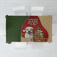 Merry Pitmas Tablecloth Santa Baby Slip A Pittie Under The Tree For Me - Wonder Print Shop