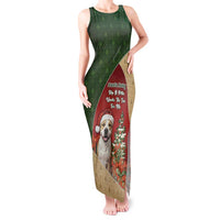 Merry Pitmas Tank Maxi Dress Santa Baby Slip A Pittie Under The Tree For Me - Wonder Print Shop
