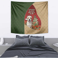 Merry Pitmas Tapestry Santa Baby Slip A Pittie Under The Tree For Me - Wonder Print Shop