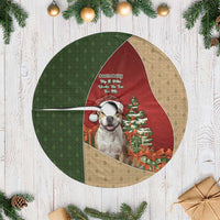 Merry Pitmas Tree Skirt Santa Baby Slip A Pittie Under The Tree For Me - Wonder Print Shop