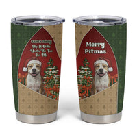 Merry Pitmas Tumbler Cup Santa Baby Slip A Pittie Under The Tree For Me - Wonder Print Shop