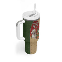 Merry Pitmas Tumbler With Handle Santa Baby Slip A Pittie Under The Tree For Me - Wonder Print Shop