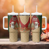 Merry Pitmas Tumbler With Handle Santa Baby Slip A Pittie Under The Tree For Me - Wonder Print Shop