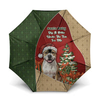 Merry Pitmas Umbrella Santa Baby Slip A Pittie Under The Tree For Me - Wonder Print Shop