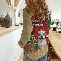 Merry Pitmas Women Casual Shirt Santa Baby Slip A Pittie Under The Tree For Me - Wonder Print Shop