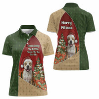 Merry Pitmas Women Polo Shirt Santa Baby Slip A Pittie Under The Tree For Me - Wonder Print Shop