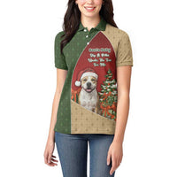 Merry Pitmas Women Polo Shirt Santa Baby Slip A Pittie Under The Tree For Me - Wonder Print Shop