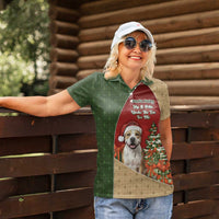 Merry Pitmas Women Polo Shirt Santa Baby Slip A Pittie Under The Tree For Me - Wonder Print Shop